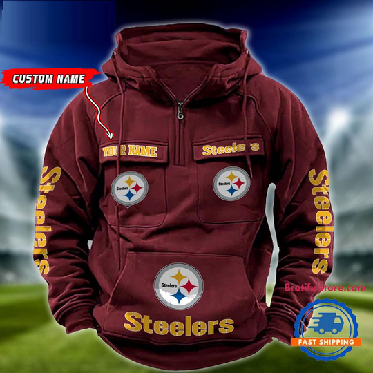 Pittsburgh Steeler Football Team Custom Name Cargo Hoodie