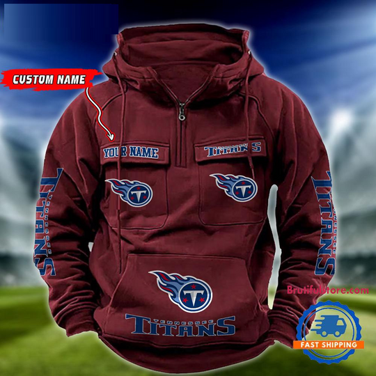 Tennessee Titans Football Team Custom Name Cargo Hoodie