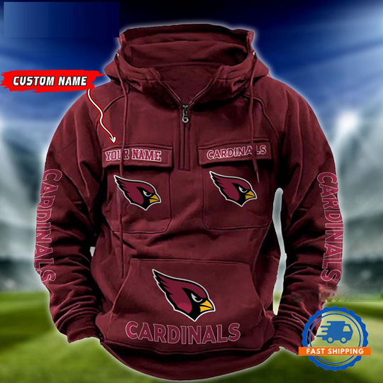 Arizonna Cardinals Football Team Custom Name Cargo Hoodie