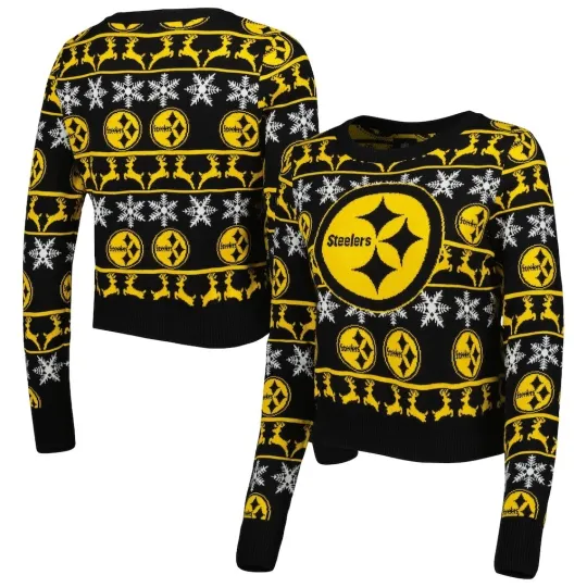 Discover Pittsburgh Steeler Holiday Christmas Sweater