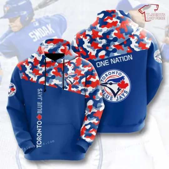 Discover Toronto B.Jays Camo 3D Hoodie Zip Up Hoodie