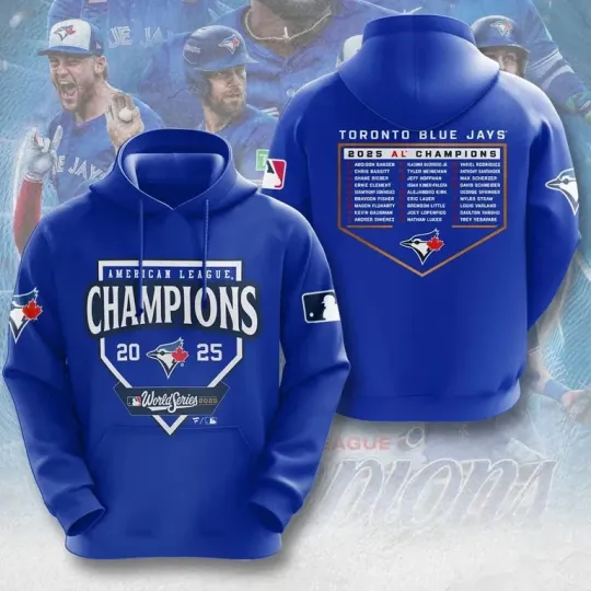Discover Jays 2025 American League Champions 3D Apparel Hoodie