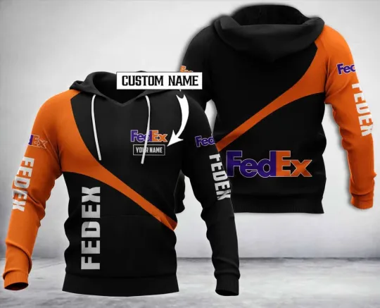 Discover Personalized Fedex Black 3D Hoodie, Zip Hoodie