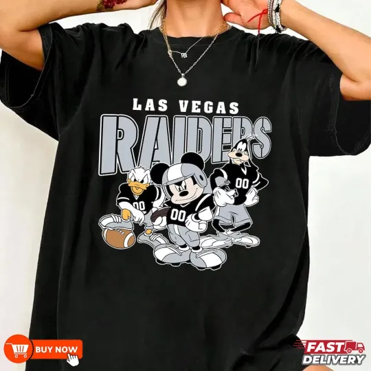 Discover Las Vegas Raiders Mickey and Friends football Football TShirt - Multicolors, S-5XL