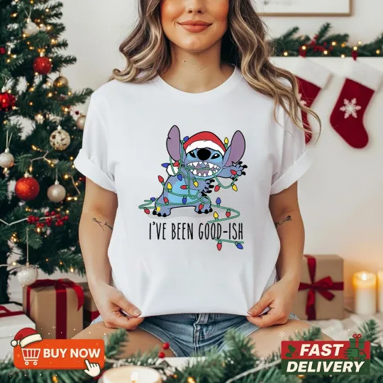 Discover Disney Lilo & Stitch Christmas Stitch I've been Good TShirt - Multicolors, S-5XL