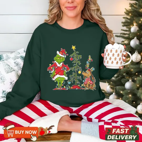 Discover funny character Christmas Tree Sweatshirt - Multicolors, S-5XL