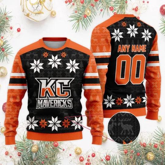 Discover Personalize Kansas City Mavericks Special Ugly Christmas Sweater Unisex Fan Gear