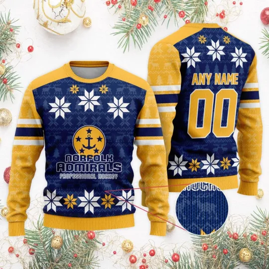 Discover Personalized Norfolk Admirals Special Ugly Christmas Sweater Unisex Fan Gear