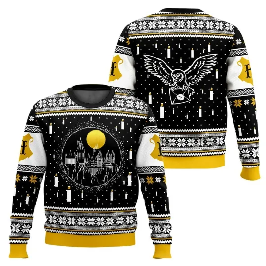 Discover Harry Potter Hogwart Night Ugly Christmas Sweater Fan Gift