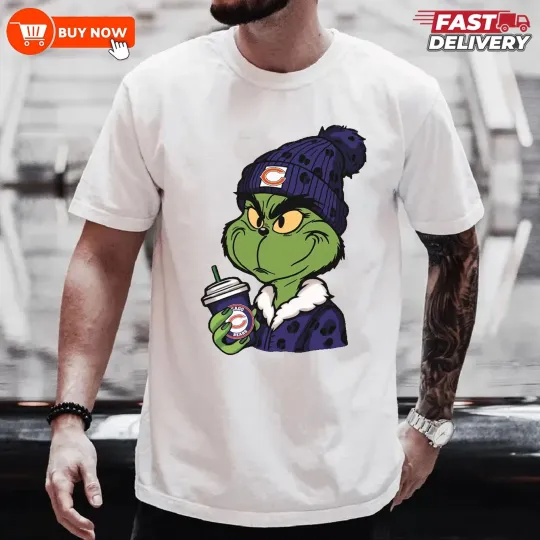 Discover funny character Christmas Chicago Bears football Football TShirt - Multicolors, S-5XL