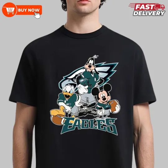 Discover Disney Mickey Philadelphia Eagles football Football TShirt - Multicolors, S-5XL