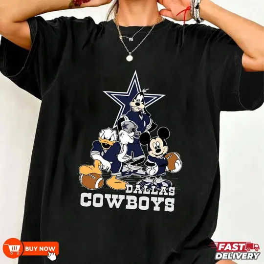 Discover Dallas Cowboys Disney Mickey and Friend football Football TShirt - Multicolors, S-5XL