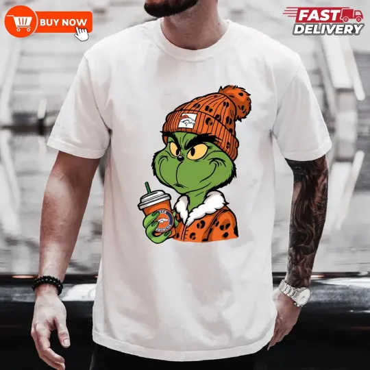 Funny Character Christmas Denver Broncos Football Football T-Shirt