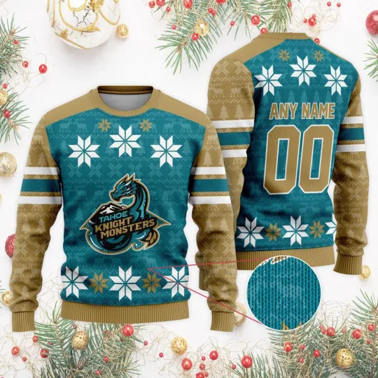 Discover Personalize Tahoe Knight Monsters Special Ugly Christmas Sweater Unisex Fan Gear