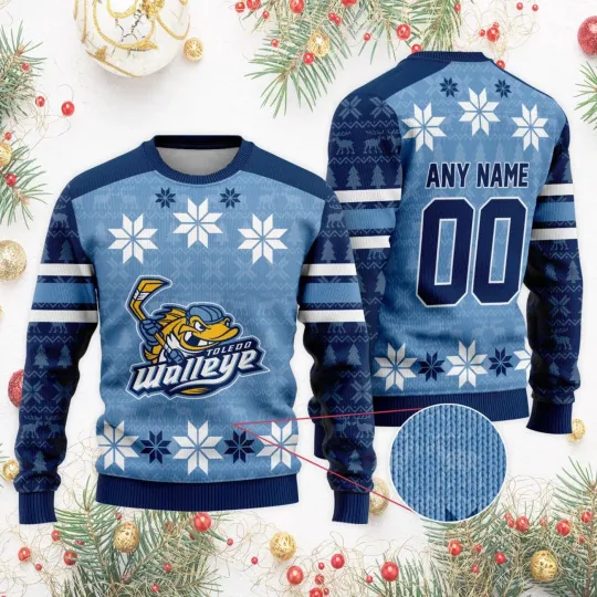 Discover Personalized Toledo Walleye Special Ugly Christmas Sweater Unisex Fan Gear Gift