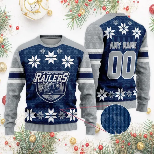 Discover Personalized Worcester Railers Special Ugly Christmas Sweater Unisex Fan Gear