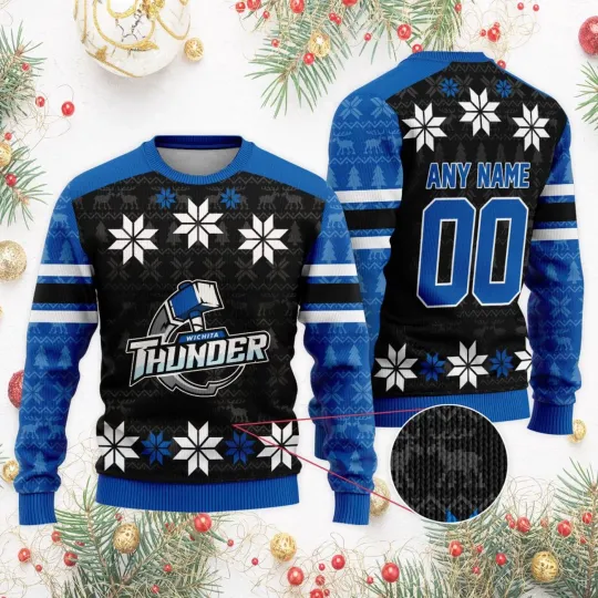 Discover Personalized Wichita Thunder Special Ugly Christmas Sweater Unisex Fan Gear
