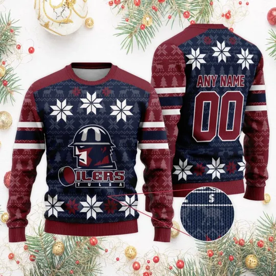 Discover Personalized Tulsa Oilers Special Ugly Christmas Sweater Unisex Fan Gear Gift