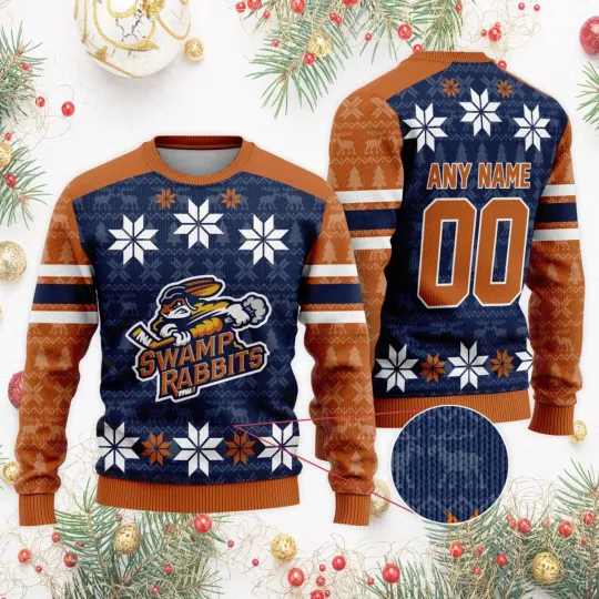 Discover Personalized Greenville Swamp Rabbits Special Ugly Christmas Sweater Fan Gear