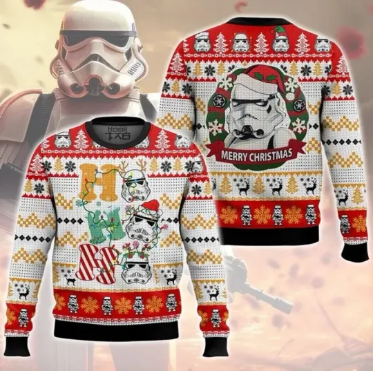 Star Wars Stormtrooper Ho Ho Ho Ugly Christmas Sweater Holiday Pullover Gift