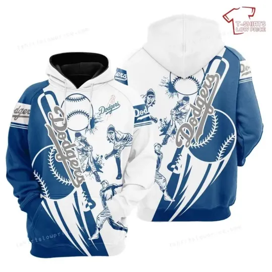 Discover Los Angeles Baseball Dodgers 3D Hoodie, Gift for Fans