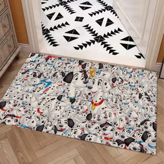 Discover Disney 101 Dalmatians Print Doormat Carpet with Non-slip Backing