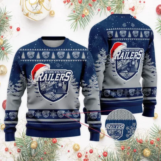 Discover Worcester Railers Special Ugly Christmas Sweater Unisex Fan Gear