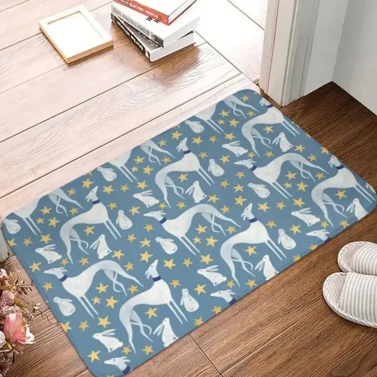 Discover Galgo Greyhound Whippet Dog Floor Door Mat for Bathroom, Kitchen, Garage