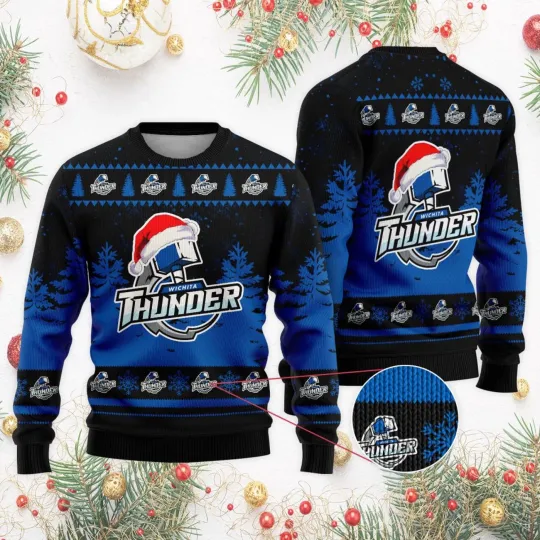 Discover Wichita Thunder Special Ugly Christmas Sweater  Unisex Fan Gear