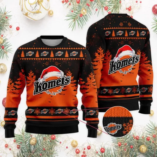 Discover Fort Wayne Komets Ugly Christmas Sweater Unisex Fan Gear
