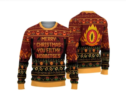 Discover Merry Christmas You Filthy Hobbitses Ugly Christmas Sweater