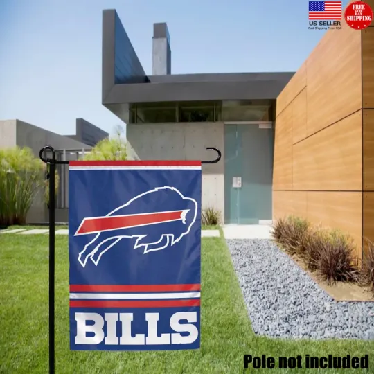 Buffalo Bills Double Garden Flag Outdoor Window