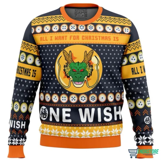 Dragon Ball Z Shenron Ugly Christmas Sweater Unisex Funny Anime Holiday Pullover