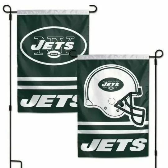 Discover NY Jets Garden Flag New York 2 Sided Outdoor Window Yard Banner New Man Cave