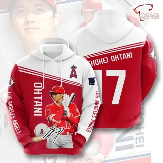 Los Angeles Baseball Team Angels 3D Hoodie