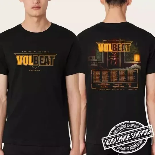 Discover Volbeat Greatest Tour 2025 Unisex Double Sided T-Shirt