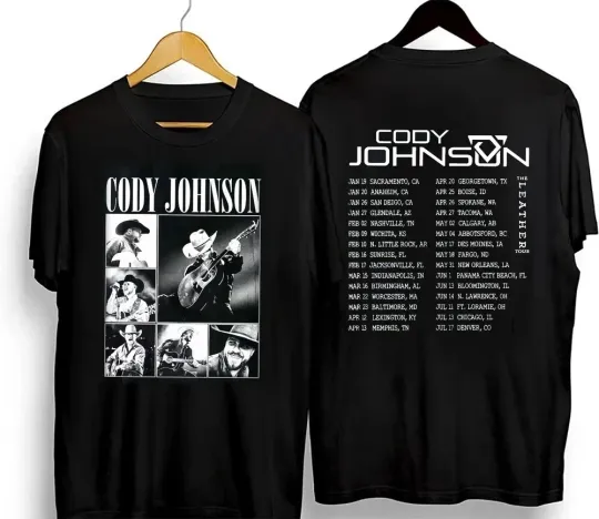 Discover Cody Johnsonn Tour 2025 Leather Country Music T-Shirt