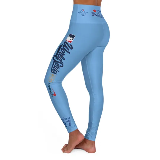 Toronto Blue Jays Yoga Leggings, Fitness Activewear Gift, High Waist Workout