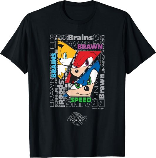 Discover Sonic the Hedgehog 3 - Text Collage T-Shirt