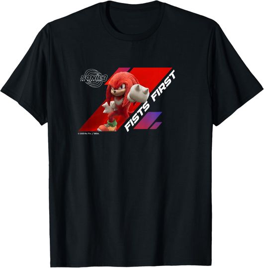 Discover Sonic the Hedgehog 3 - Knuckles "Fists First" T-Shirt