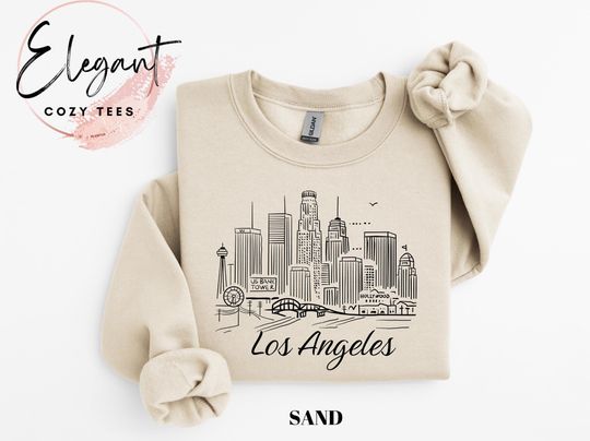 Discover Los Angeles Sweatshirt, Los Angeles Line Art Drawing Shirt, California Gift, California State Shirt, Los Angeles California Vacation Shirt
