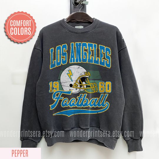 Discover Los Angeles Football Vintage Style Comfort Colors Sweatshirt,Los Angeles Football Crewneck,Los Angeles Football Sweatshirt Fan Gift FSE29