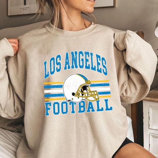 Discover Los Angeles Football Sweatshirt, Vintage Style Team Crewneck