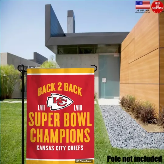 58 Champions Kansas City Chiefs LVIII Garden Flag