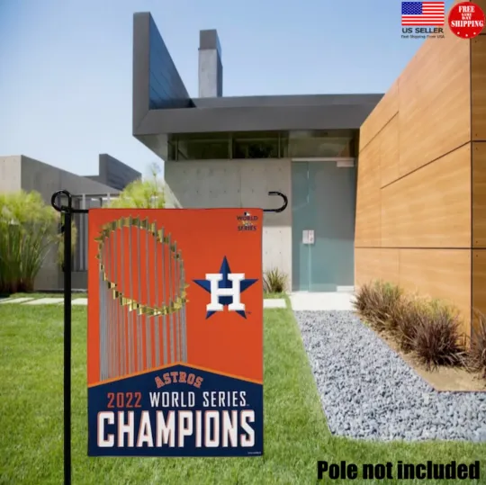 Houston Astros World Series Champions Garden Flag Outdoor Window Banner.