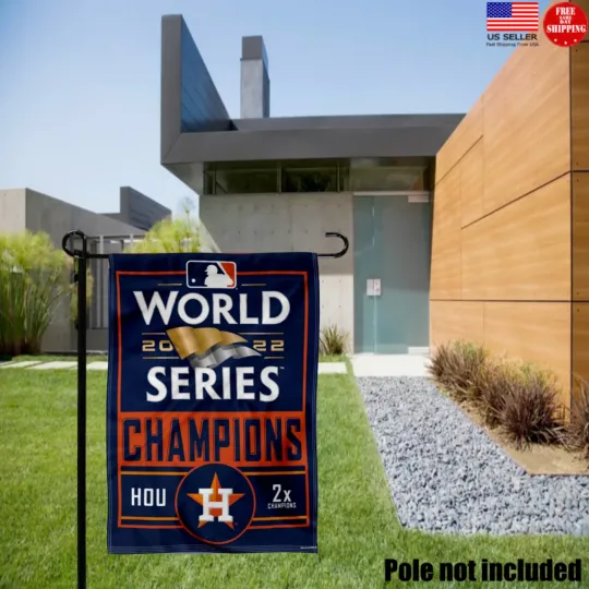 Houston Astros World Series Champions Garden Flag Outdoor Window Banner