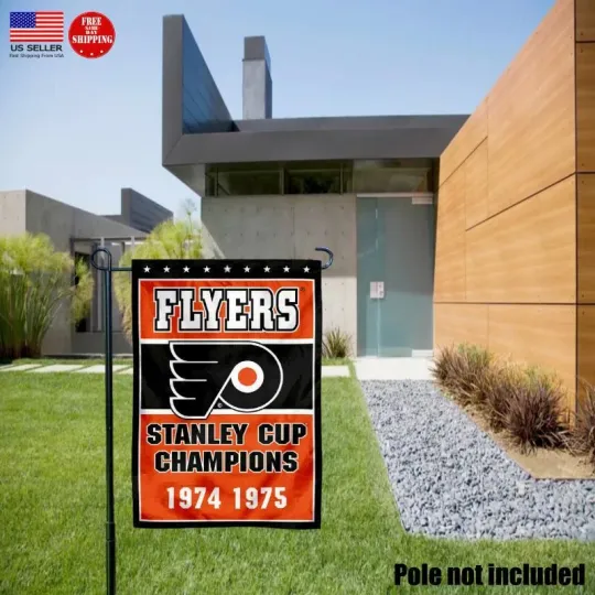 Discover Philadelphia Flyers 2 Time Stanley Cup Champions Garden Flag and Yard Banner New