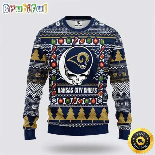 Los Angeles Ram Grateful Ugly Christmas Sweater For Football Fan