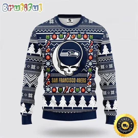 Discover Seahawks Grateful Ugly Christmas Sweater For Football Fan