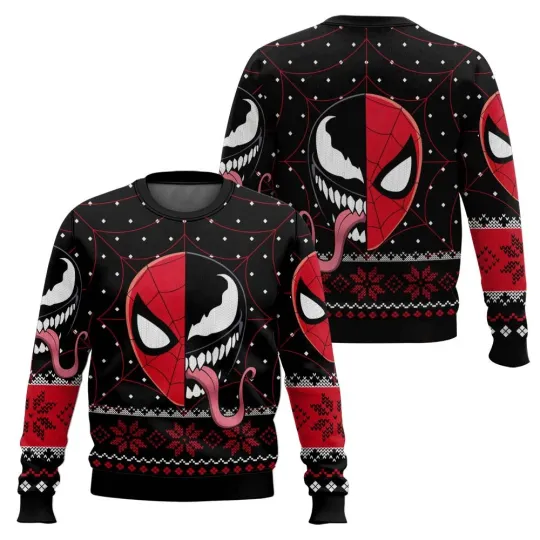 Spider-man X Venom Marvel Ugly Christmas Sweater